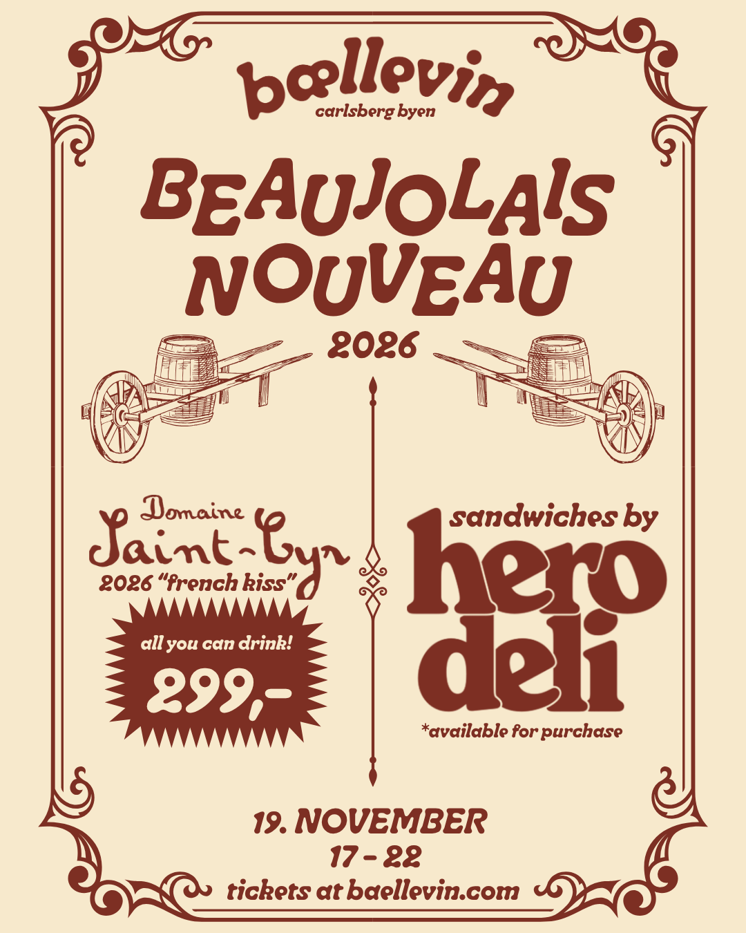 BEAUJOLAIS NOUVEAU at Bællevin 2026